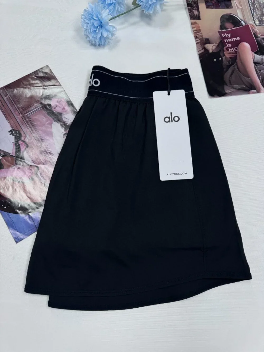 🖤 NWT Alo Yoga Match Point Tennis Skirt Black 🎾 Classic Sporty Skort